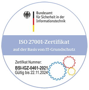 ISO 27001-Zertifikat auf Basis von IT-Grundschutz